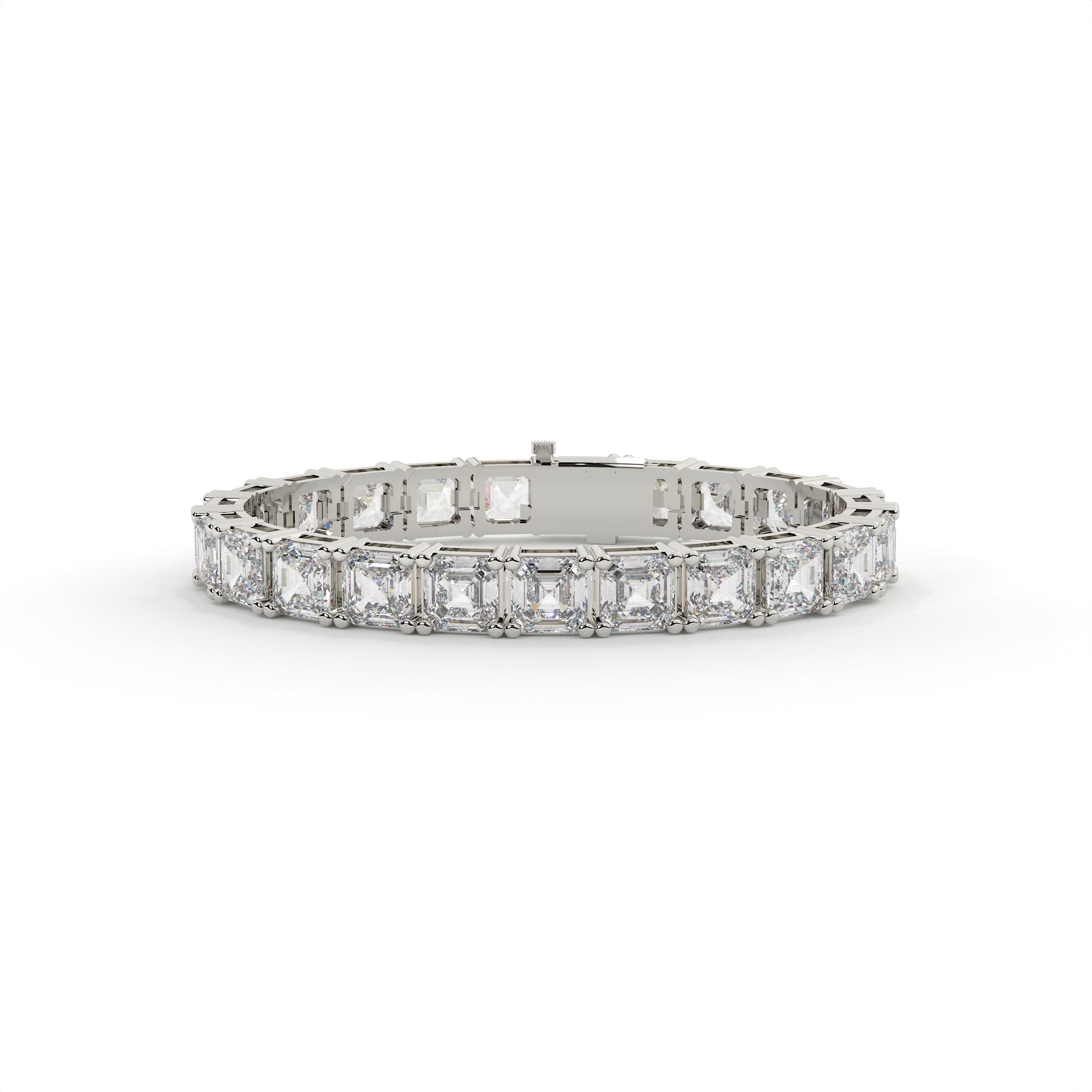 Diamond bracelet on a white background