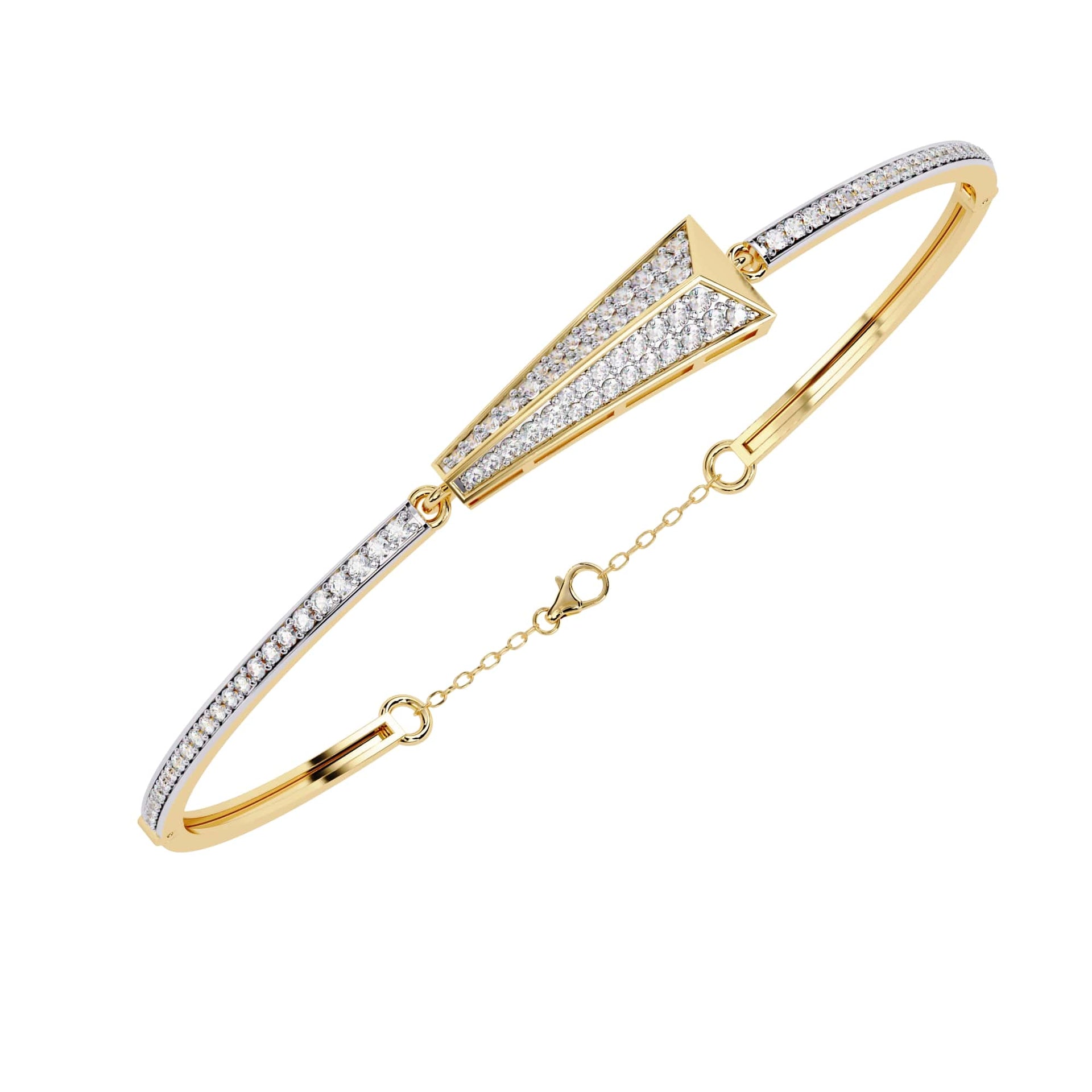 Arrow Design Lab Grown Round Diamond Bracelet