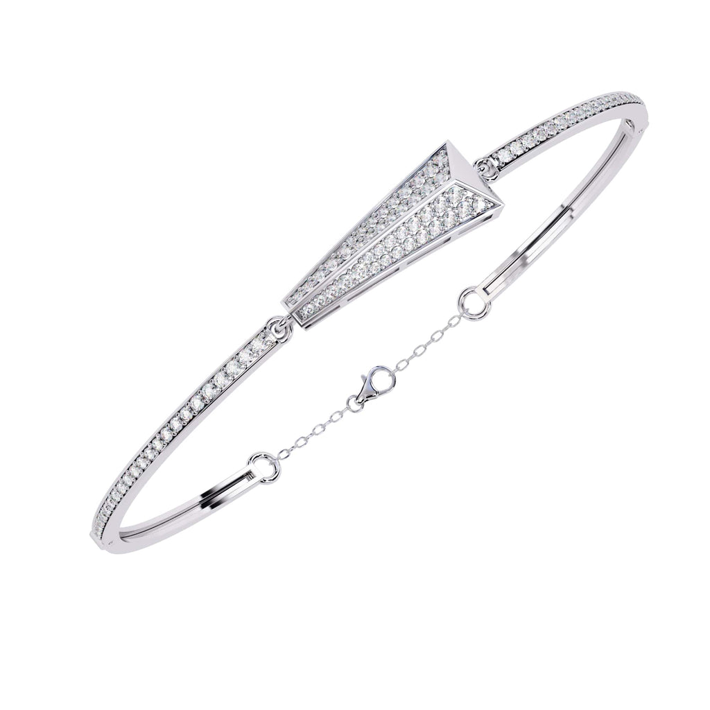 0.55 Carat Lab Created Round Diamond Arrow Bracelet