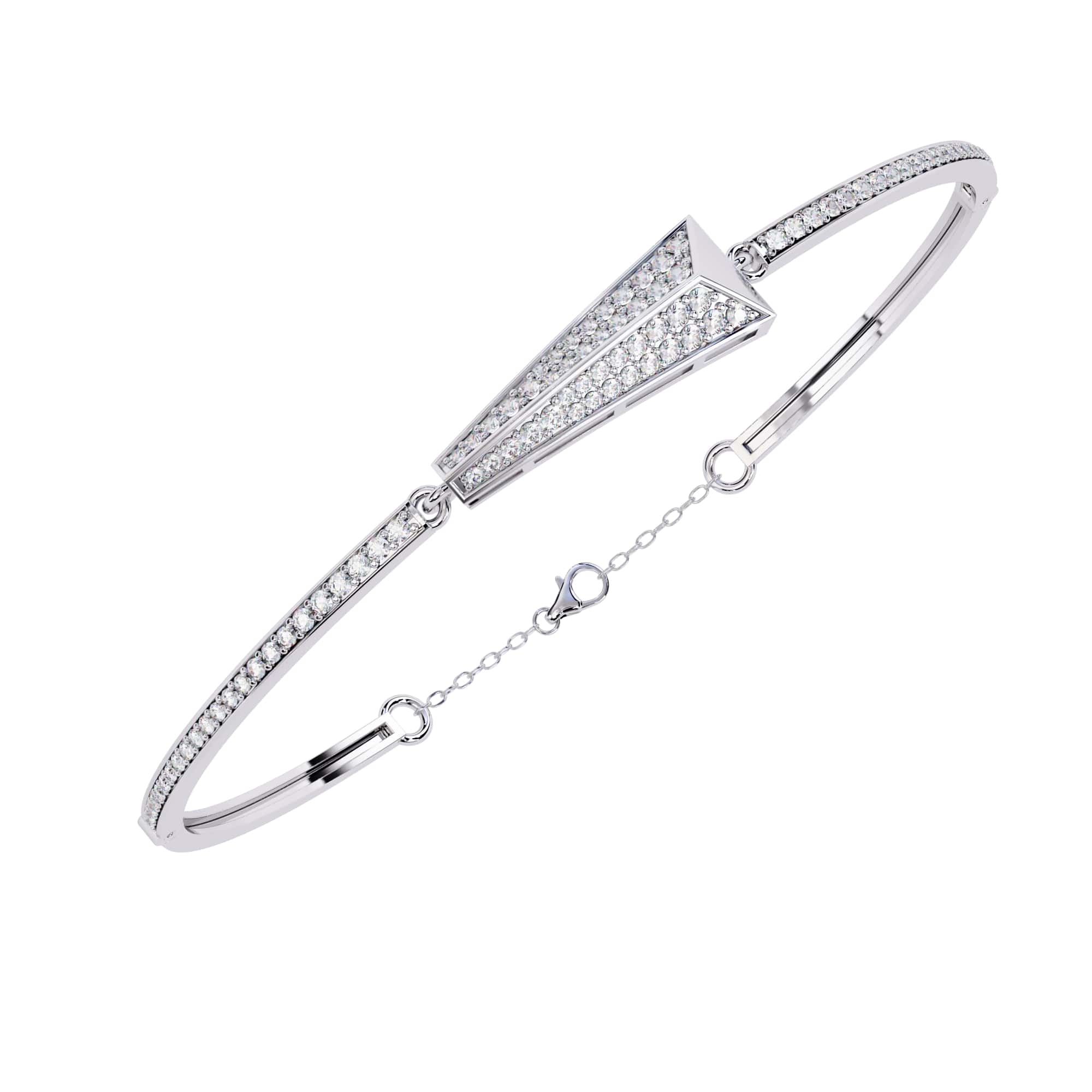 Art Deco Round Diamond Arrow Bracelet