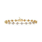 Round Cut Lab Diamond Flower Bracelet