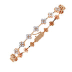 Round Cut Lab Diamond Flower Bracelet