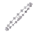 Round Cut Lab Diamond Flower Bracelet