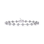 Round Cut Lab Diamond Flower Bracelet