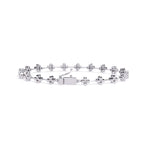 Round Cut Lab Diamond Flower Bracelet