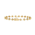 Round Cut Lab Diamond Flower Bracelet