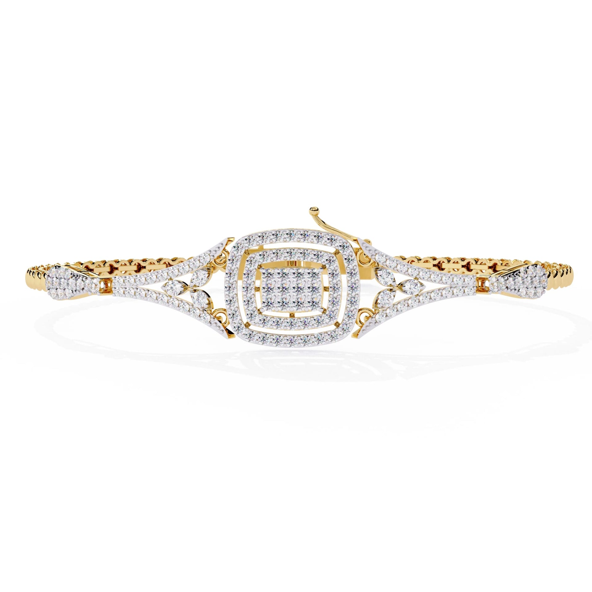 Fancy Bracelet With Round Cut Lab Diamond