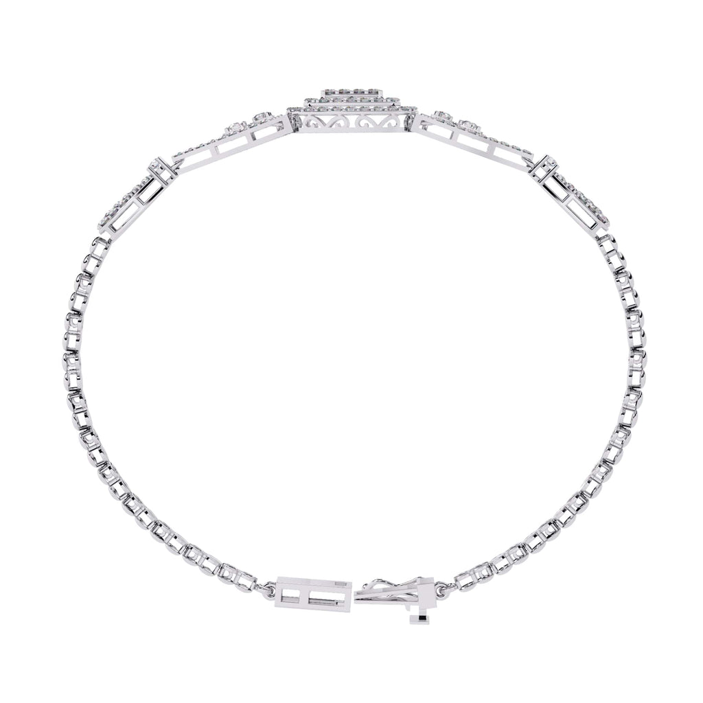 Fancy Bracelet With Round Cut Lab Diamond