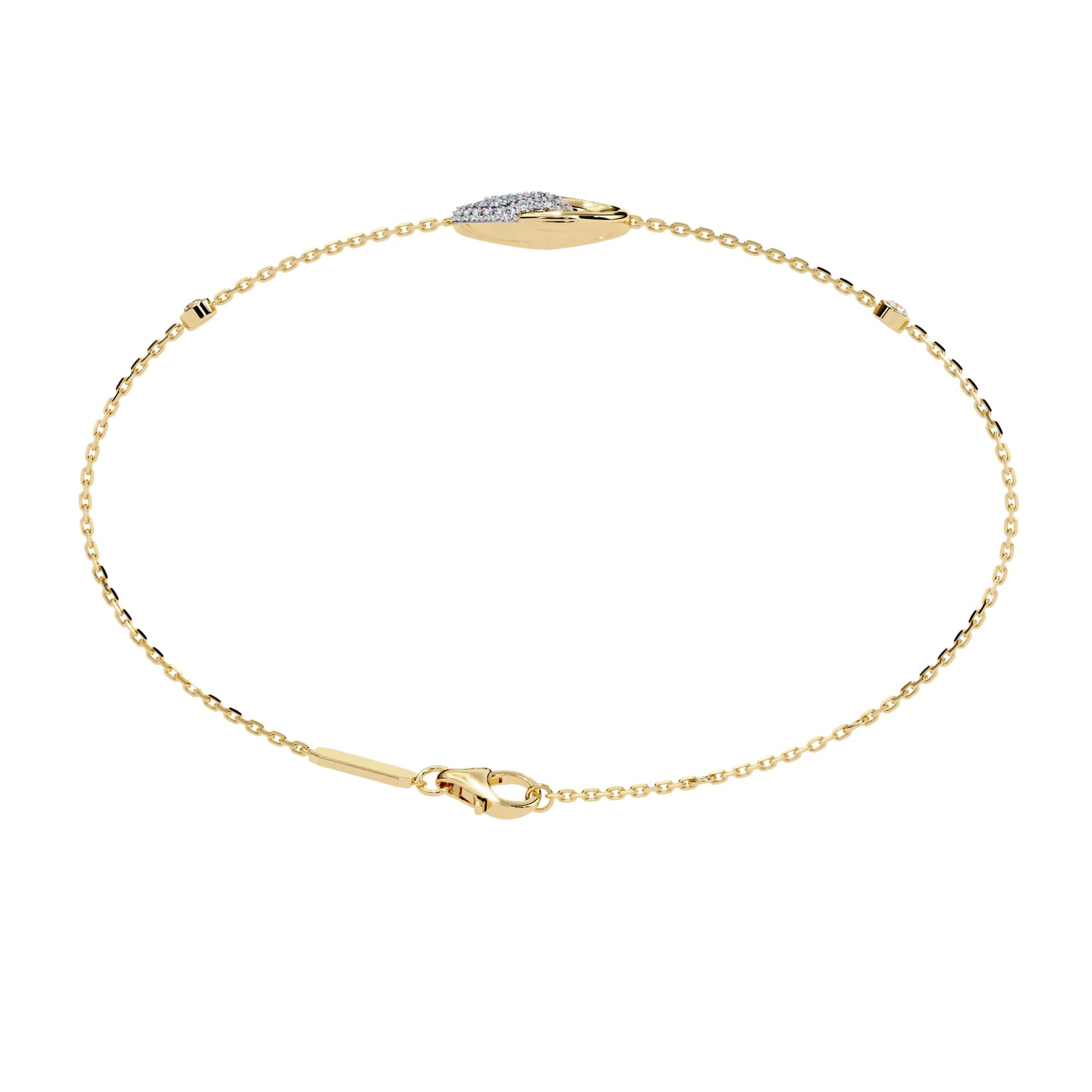 Fancy Round Cut Spiral Diamond Bracelet