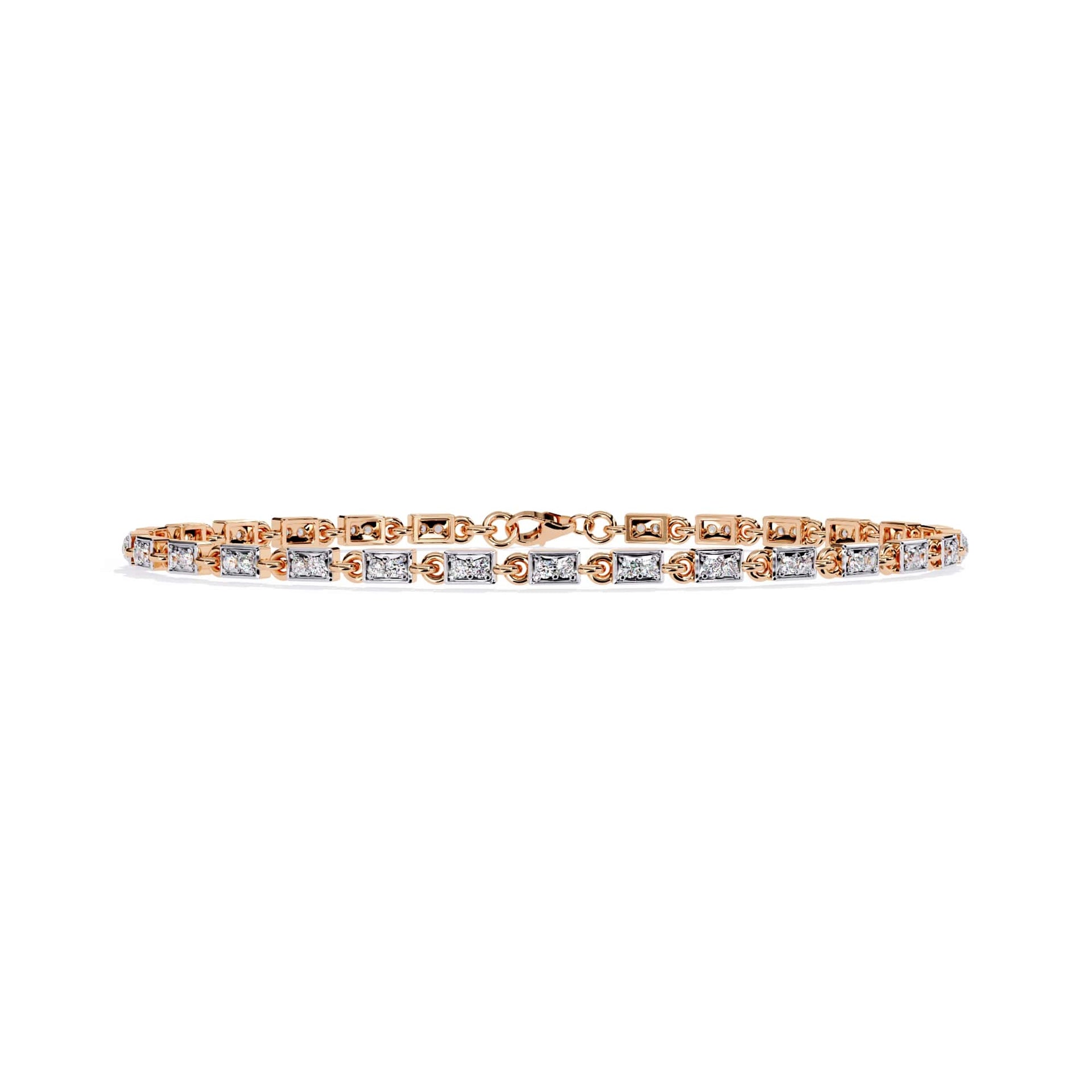 Modern Round Cut Lab Diamond Tennis Bracelet