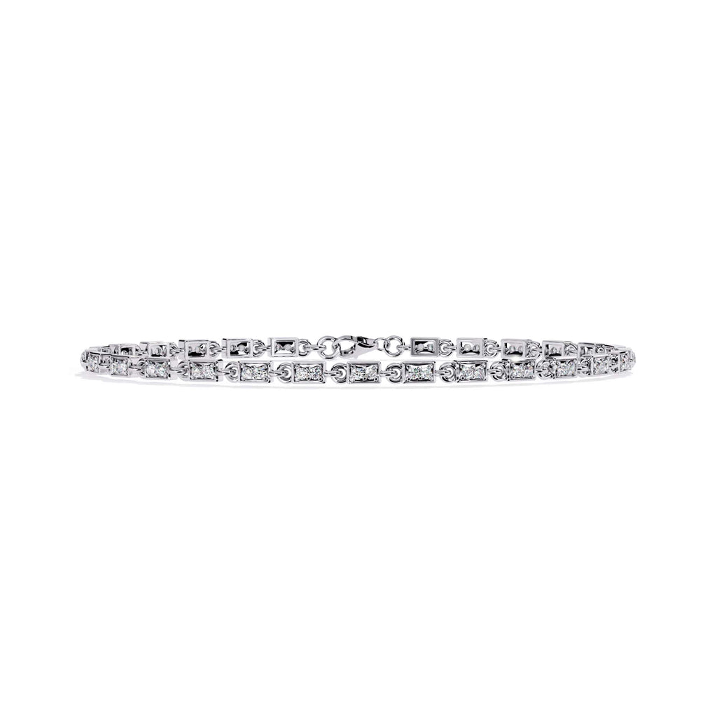 0.45 Carat Modern Round Lab Grown Diamond Tennis Bracelet