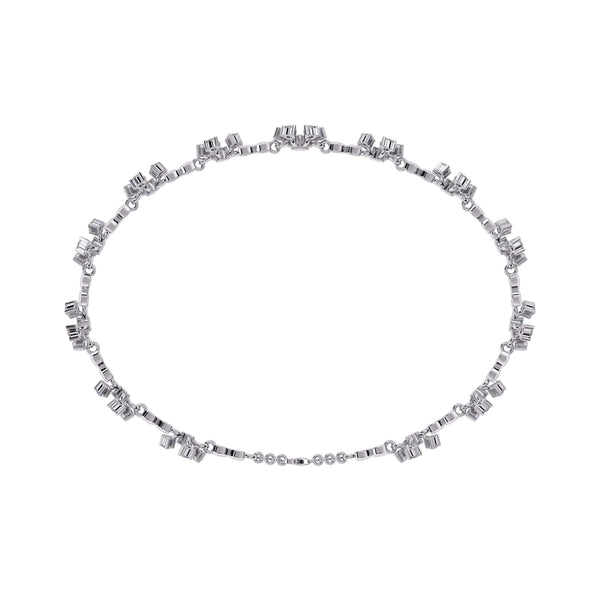 Flower Shape Round Lab Diamond Bracelet