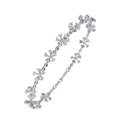1 Carat Lab Grown Round Diamond Floral Bangle Bracelet