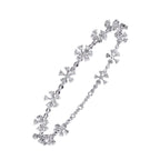 Flower Shape Round Lab Diamond Bracelet