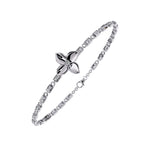 Modern Flower Design Round Cut Diamond Bracelet