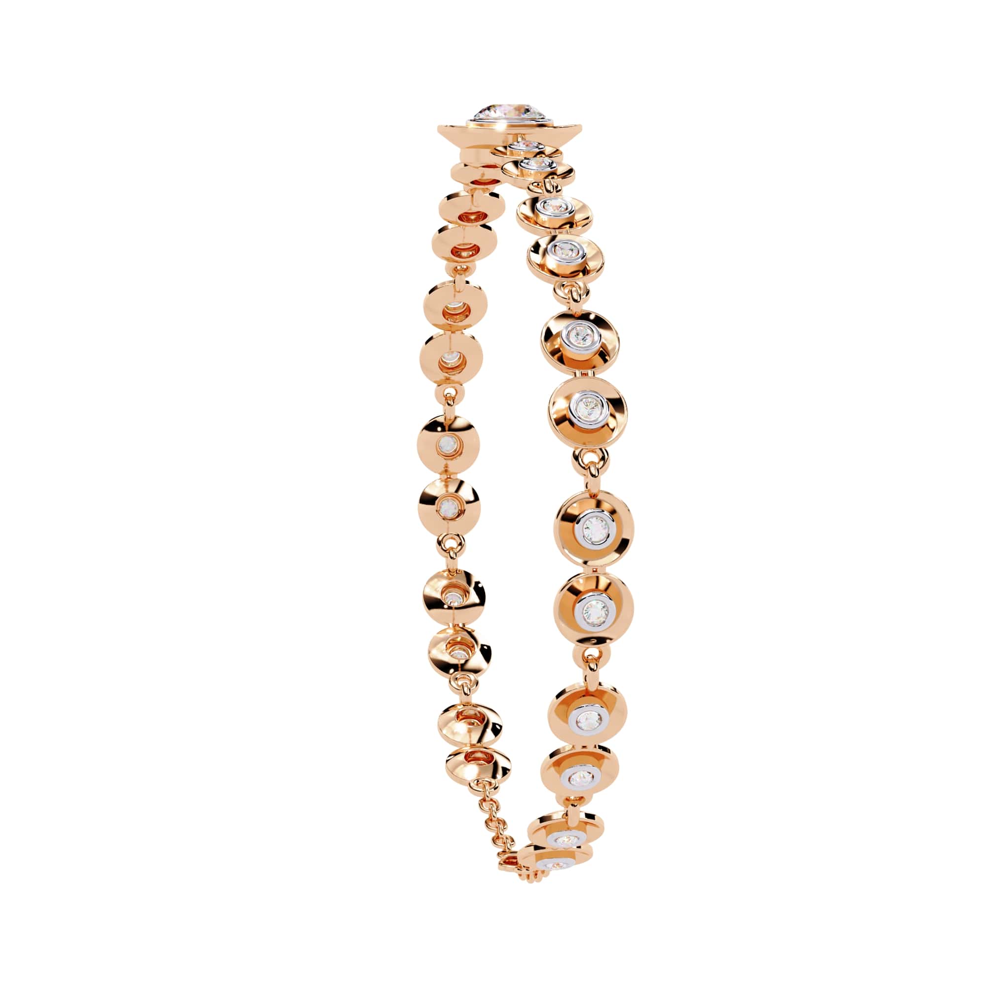0.20 Carat Round Lab Diamond Classic Design Tennis Bracelet