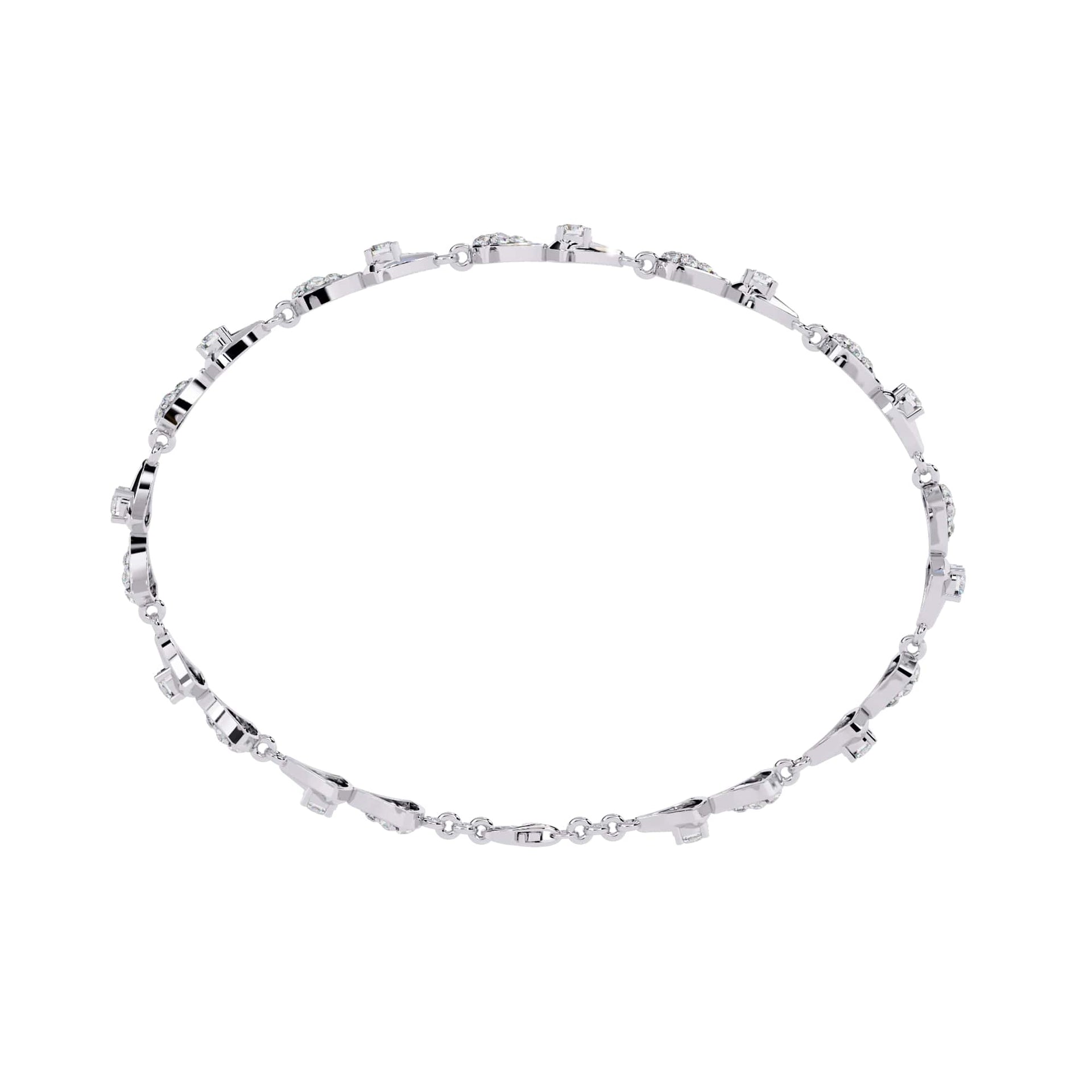 Round Cut Lab Grown Diamond Bracelet