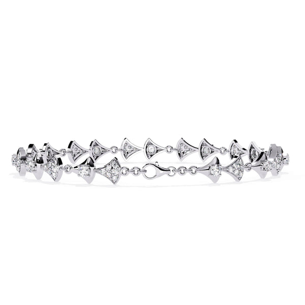 1.26 Carat Womens Gold Bracelet with Round Lab Grown Diamonds
