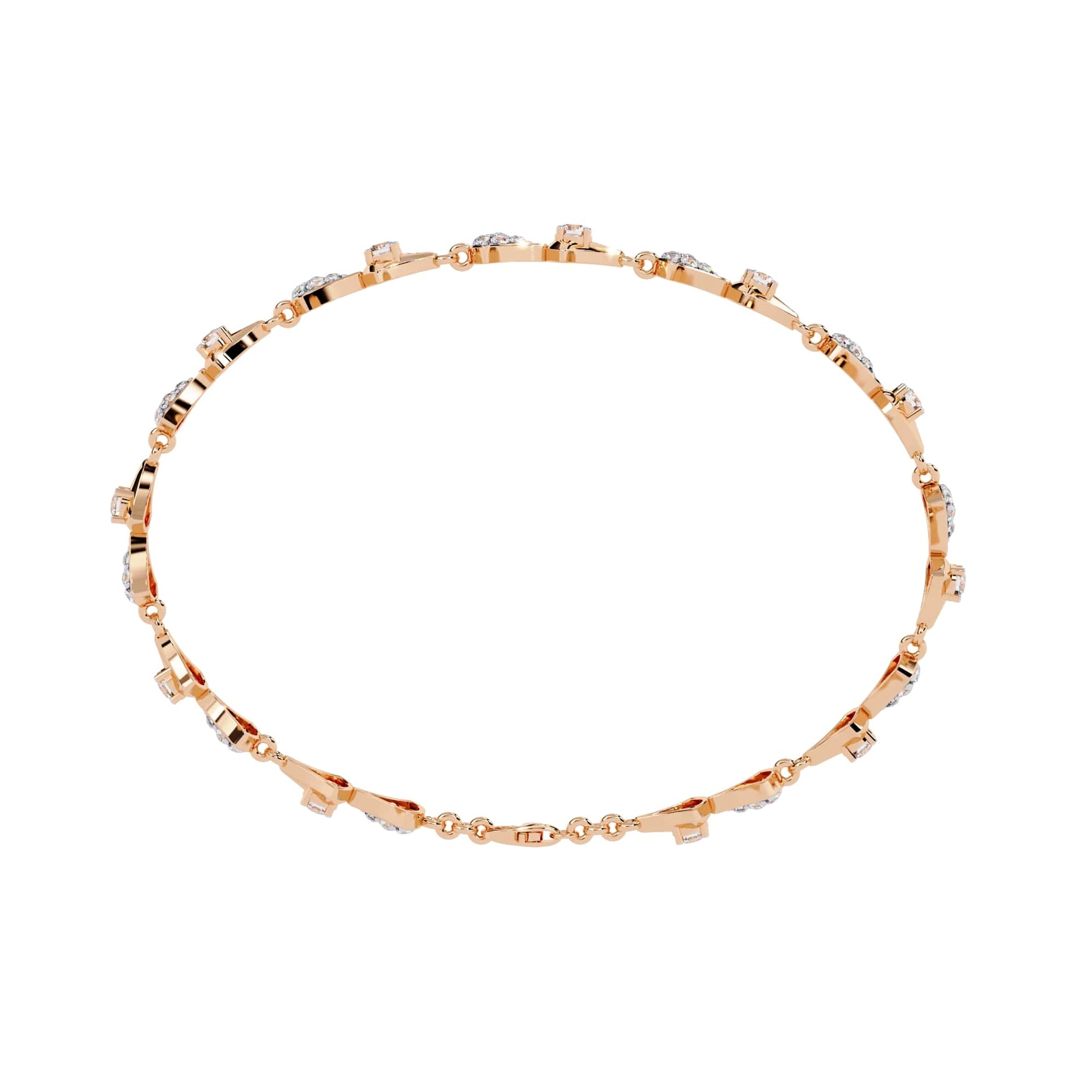 Round Cut Lab Grown Diamond Bracelet