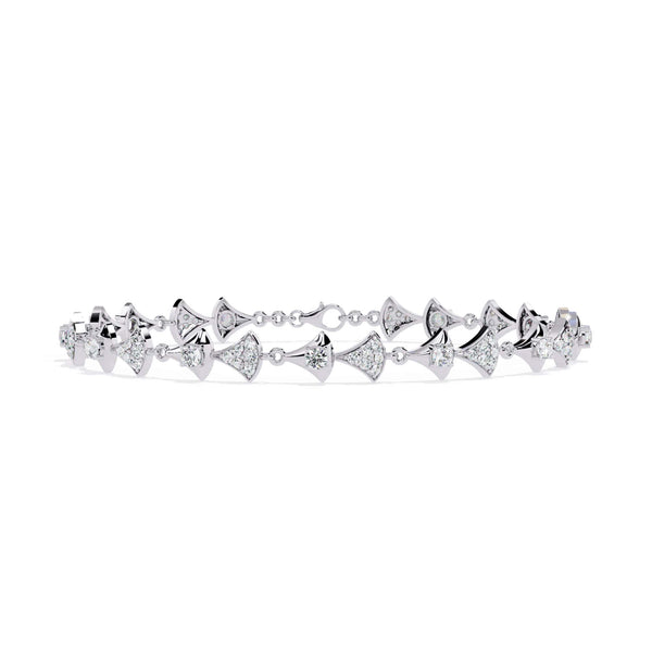 1.26 Carat Womens Gold Bracelet with Round Lab Grown Diamonds