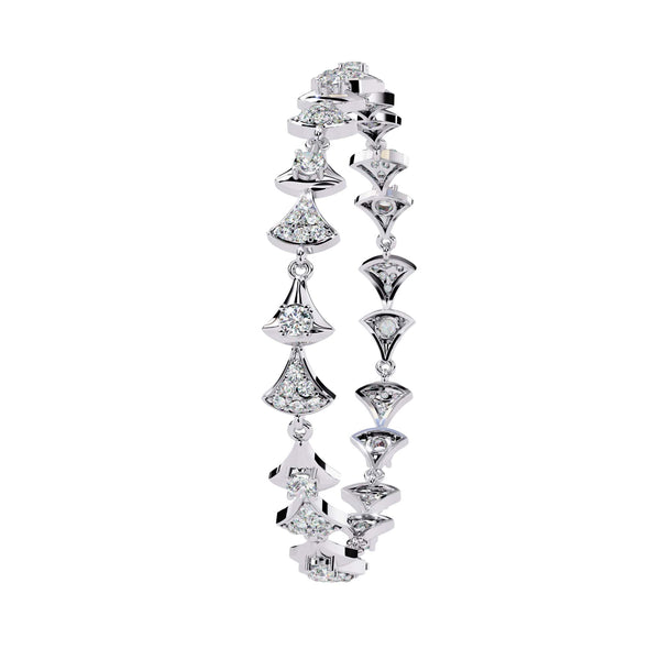 1.26 Carat Womens Gold Bracelet with Round Lab Grown Diamonds