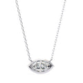 Diamond necklace with a white background