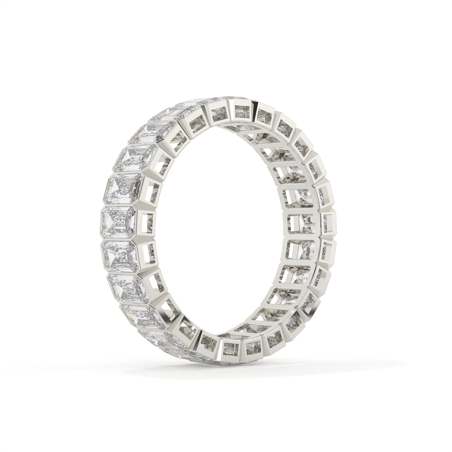 Diamond ring with a white background