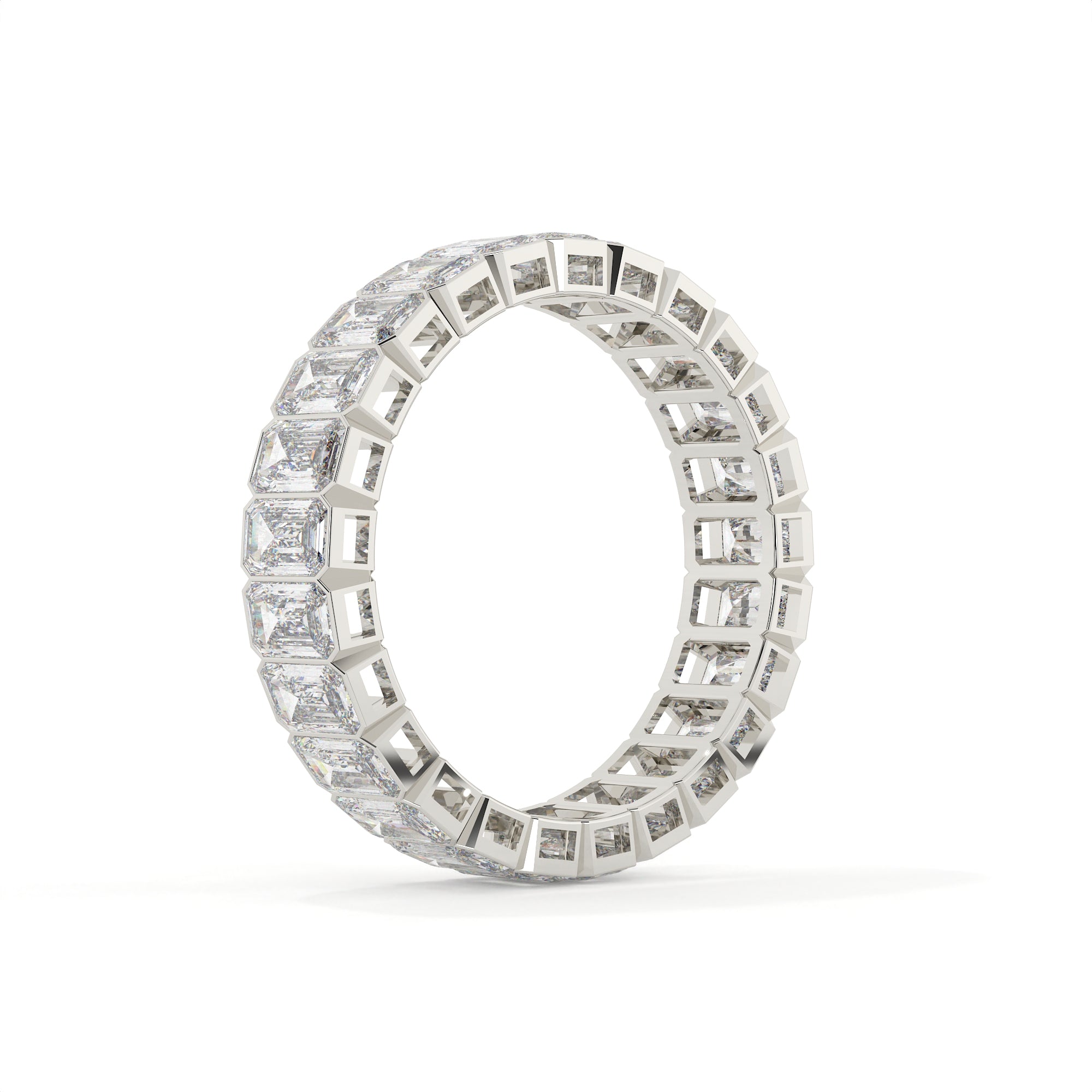 Diamond ring with a white background