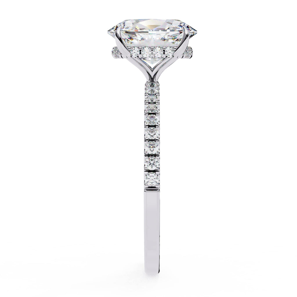 Lab Grown Diamond Oval Cut Solitaire Accent Ring