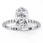 Lab Grown Diamond Oval Cut Solitaire Accent Ring