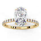 Lab Grown Diamond Oval Cut Solitaire Accent Ring