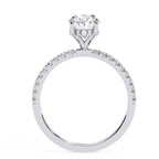 Lab Grown Diamond Oval Cut Solitaire Accent Ring