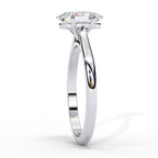 Oval Cut Lab Diamond Solitaire Engagement Ring