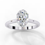 Oval Cut Lab Diamond Solitaire Engagement Ring