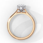Oval Cut Lab Diamond Solitaire Engagement Ring