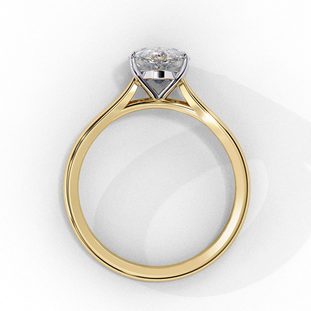 Lab Grown Diamond Pear Cut Solitaire Ring