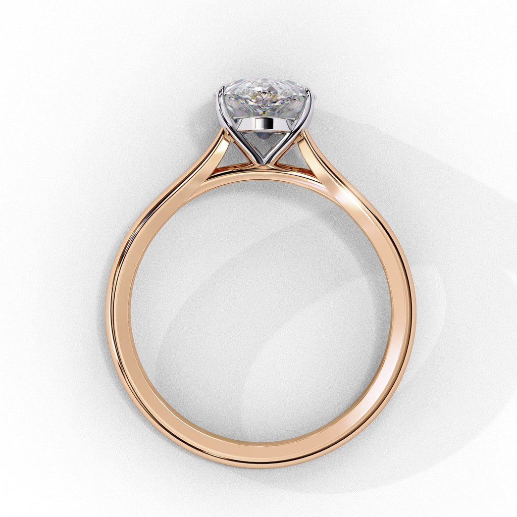 Lab Grown Diamond Pear Cut Solitaire Ring
