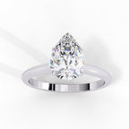 Lab Grown Diamond Pear Cut Solitaire Ring