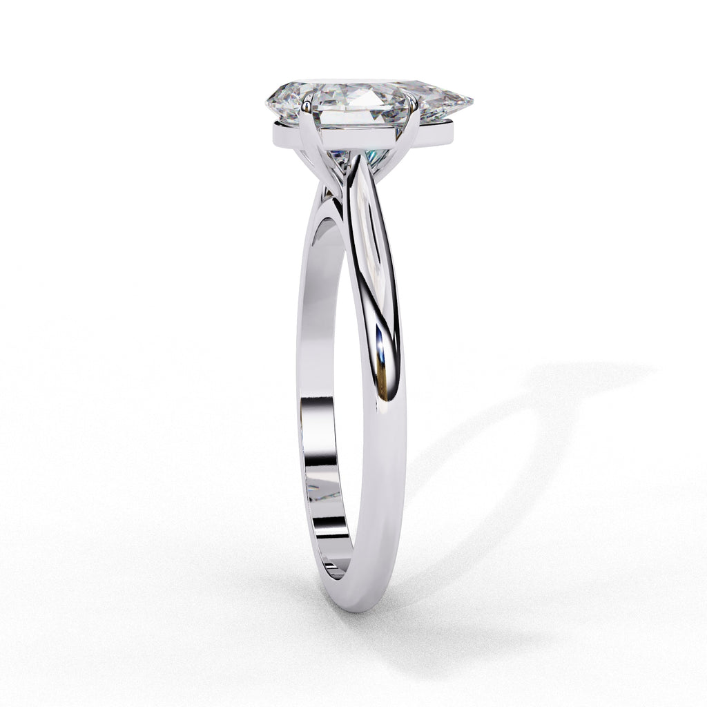 2 Carat Pear Cut Lab Grown Diamond Custom Ring