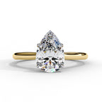 Lab Grown Diamond Pear Cut Solitaire Ring