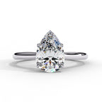 Lab Grown Diamond Pear Cut Solitaire Ring