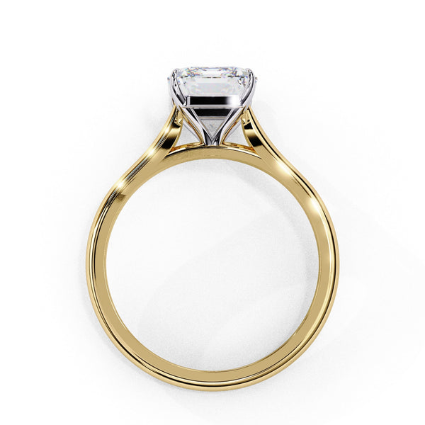 Emerald Cut Solitaire Diamond Engagement Ring