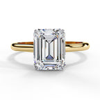 Emerald Cut Solitaire Diamond Engagement Ring