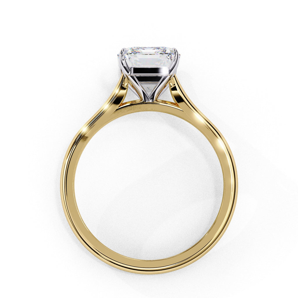 Radiant Cut Lab Diamond Solitaire Engagement Ring