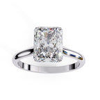 Radiant Cut Lab Diamond Solitaire Engagement Ring
