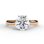 Round Lab Grown Diamond Solitaire Engagement Ring