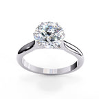 Round Lab Grown Diamond Solitaire Engagement Ring