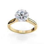 Round Lab Grown Diamond Solitaire Engagement Ring