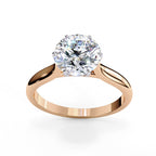 Round Lab Grown Diamond Solitaire Engagement Ring