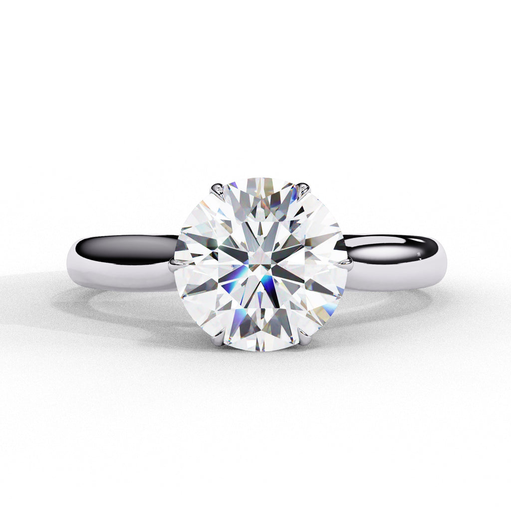 1.92 Carat Round Lab Grown Diamond Solitaire Engagement Ring